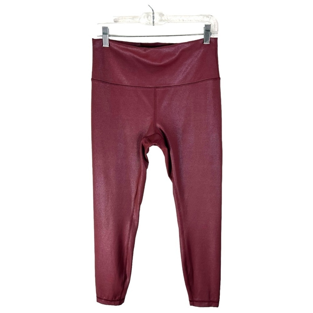 Lululemon Wunder Train High-Rise Tight 25" Foil Radiate Foil Print Red Merlot 10